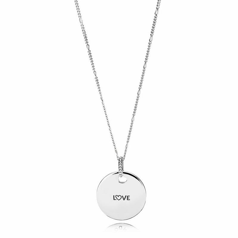 Pandora Love Disc Necklace Silver Egypt RL0841293